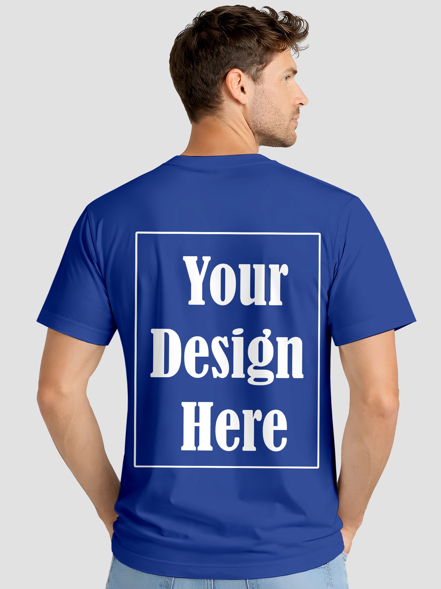 Men Custom Printed T Shirt Front & Back Print Personalized Design