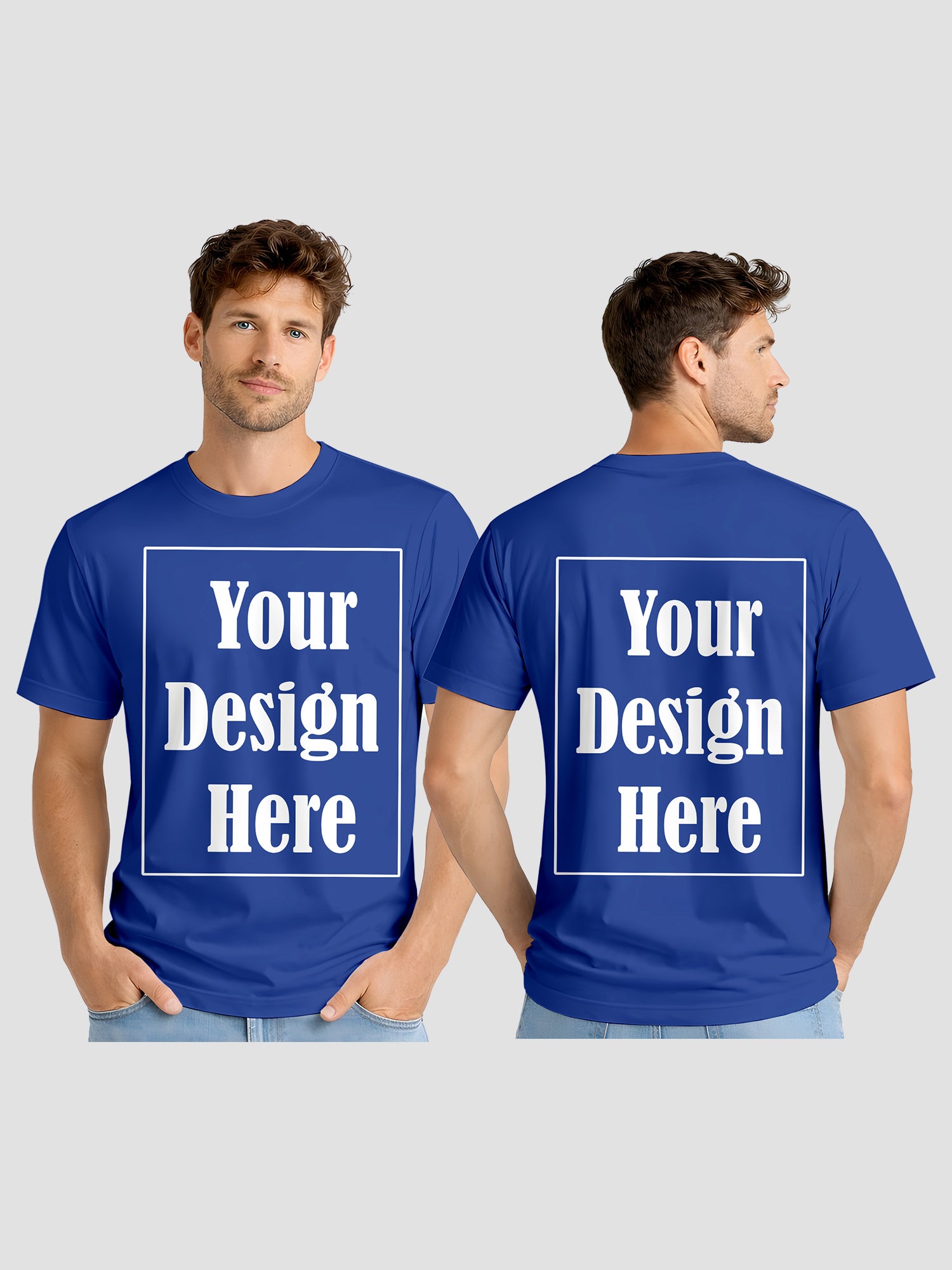 Men Custom Printed T Shirt Front & Back Print Personalized Design