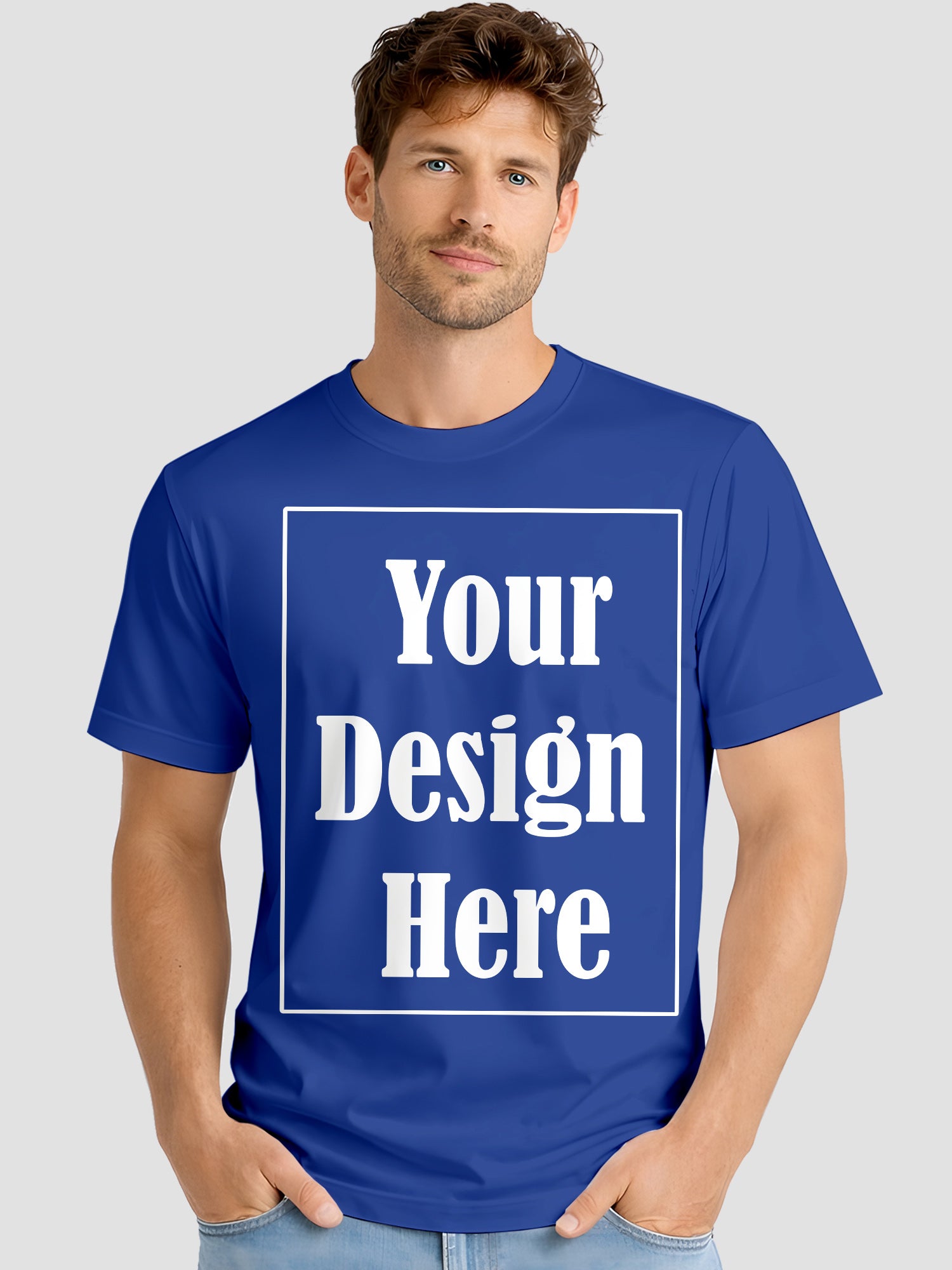 Men Custom Printed T Shirt Front & Back Print Personalized Design