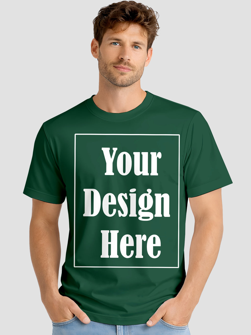 Men Custom Printed T Shirt Front & Back Print Personalized Design