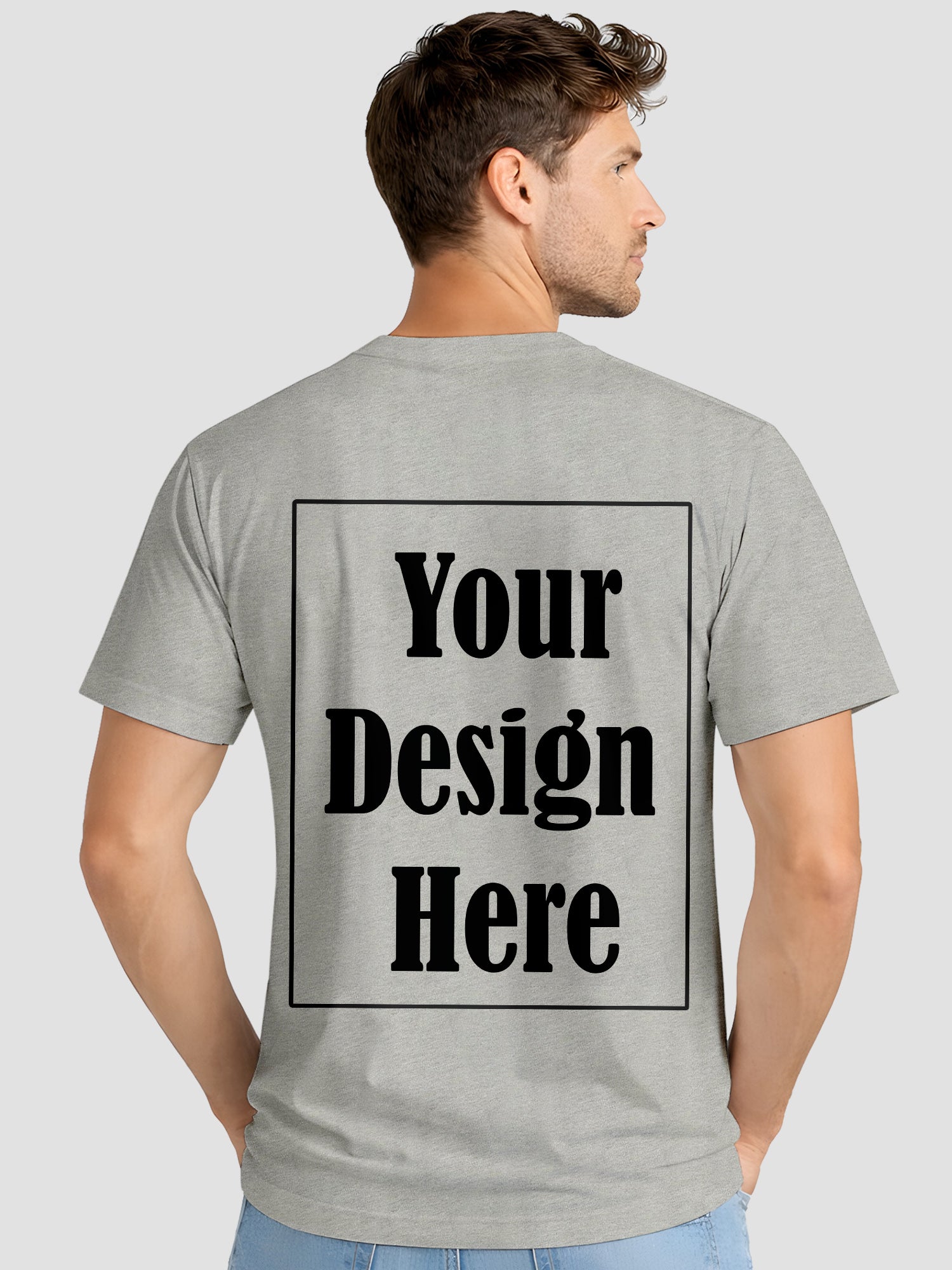 Men Custom Printed T Shirt Front & Back Print Personalized Design