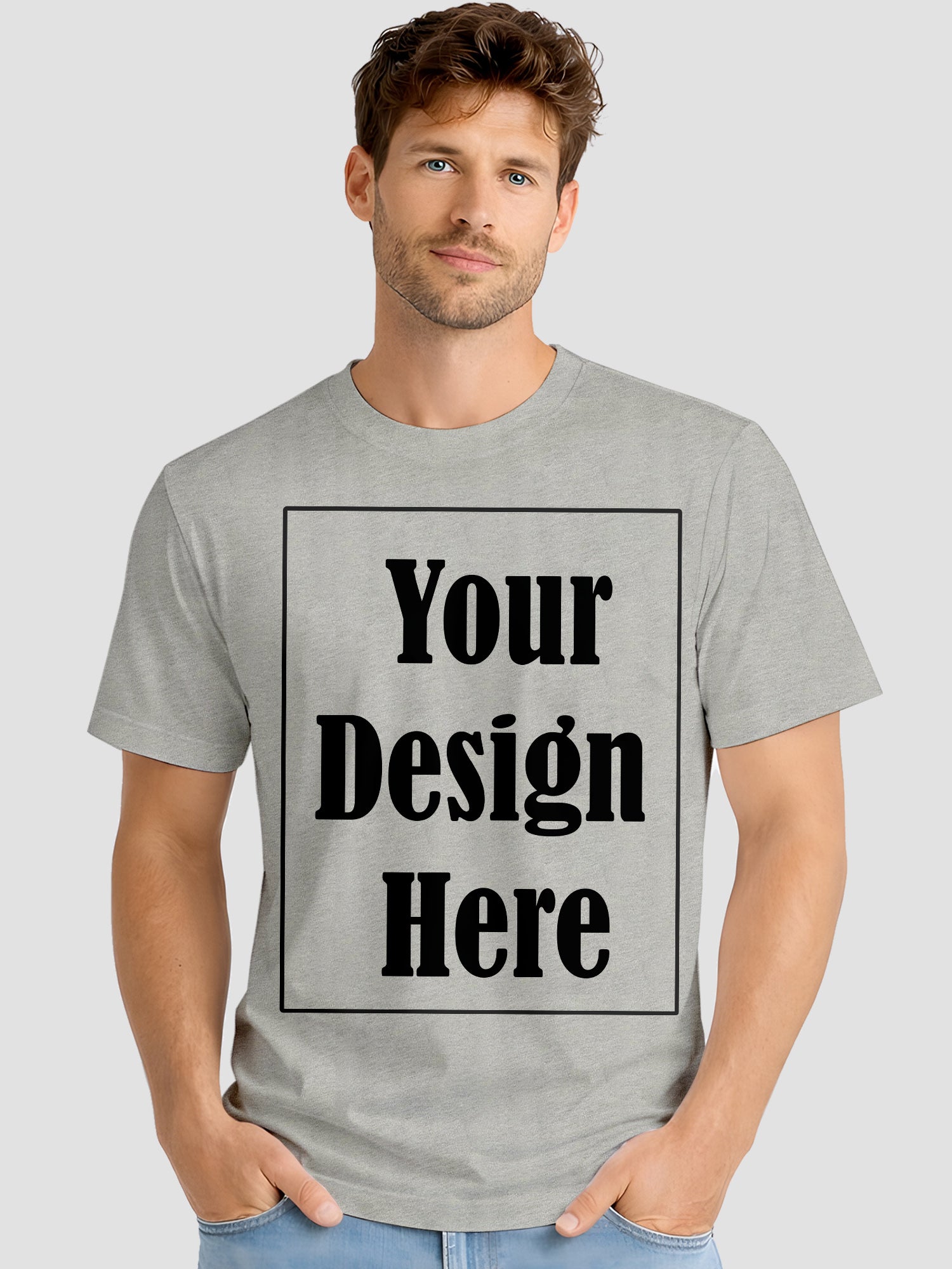 Men Custom Printed T Shirt Front & Back Print Personalized Design