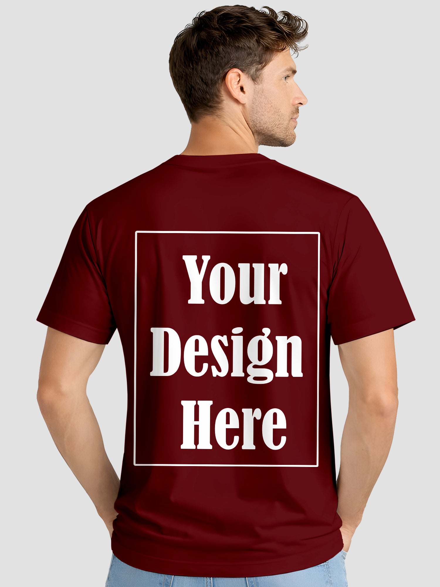 Men Custom Printed T Shirt Front & Back Print Personalized Design