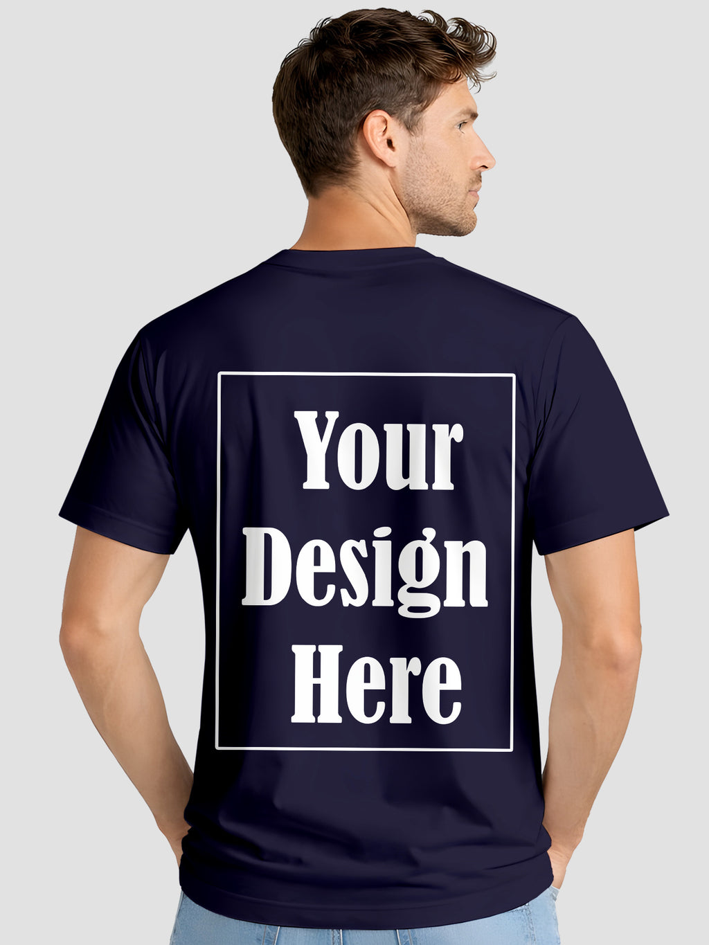 Men Custom Printed T Shirt Front & Back Print Personalized Design
