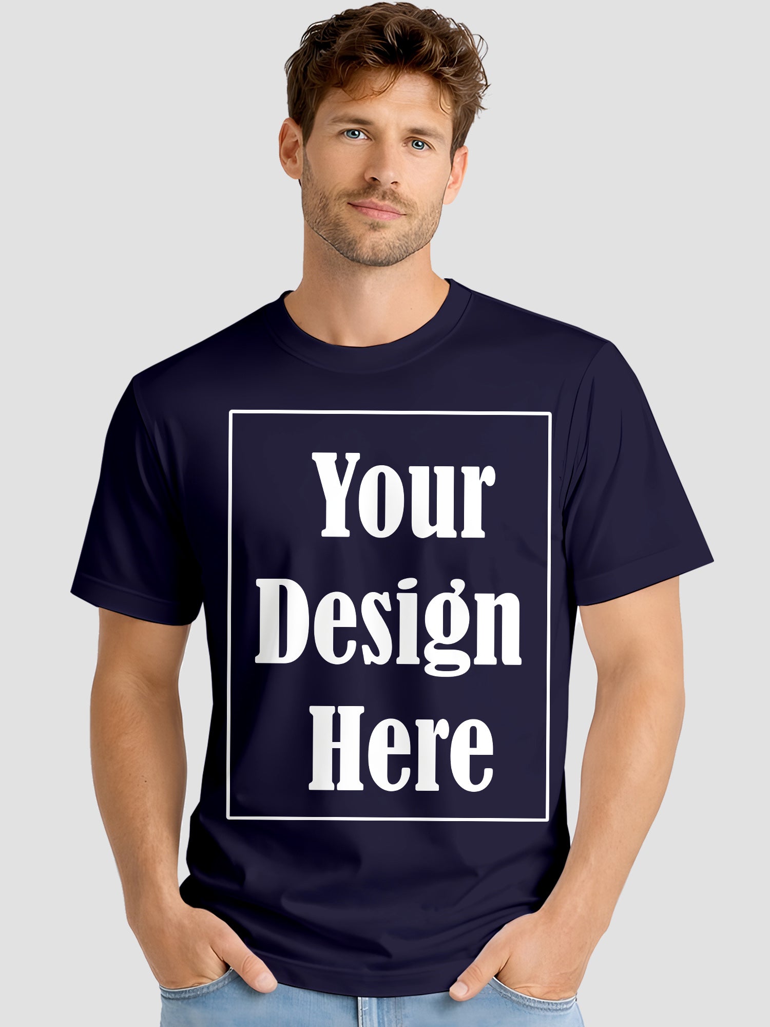 Men Custom Printed T Shirt Front & Back Print Personalized Design