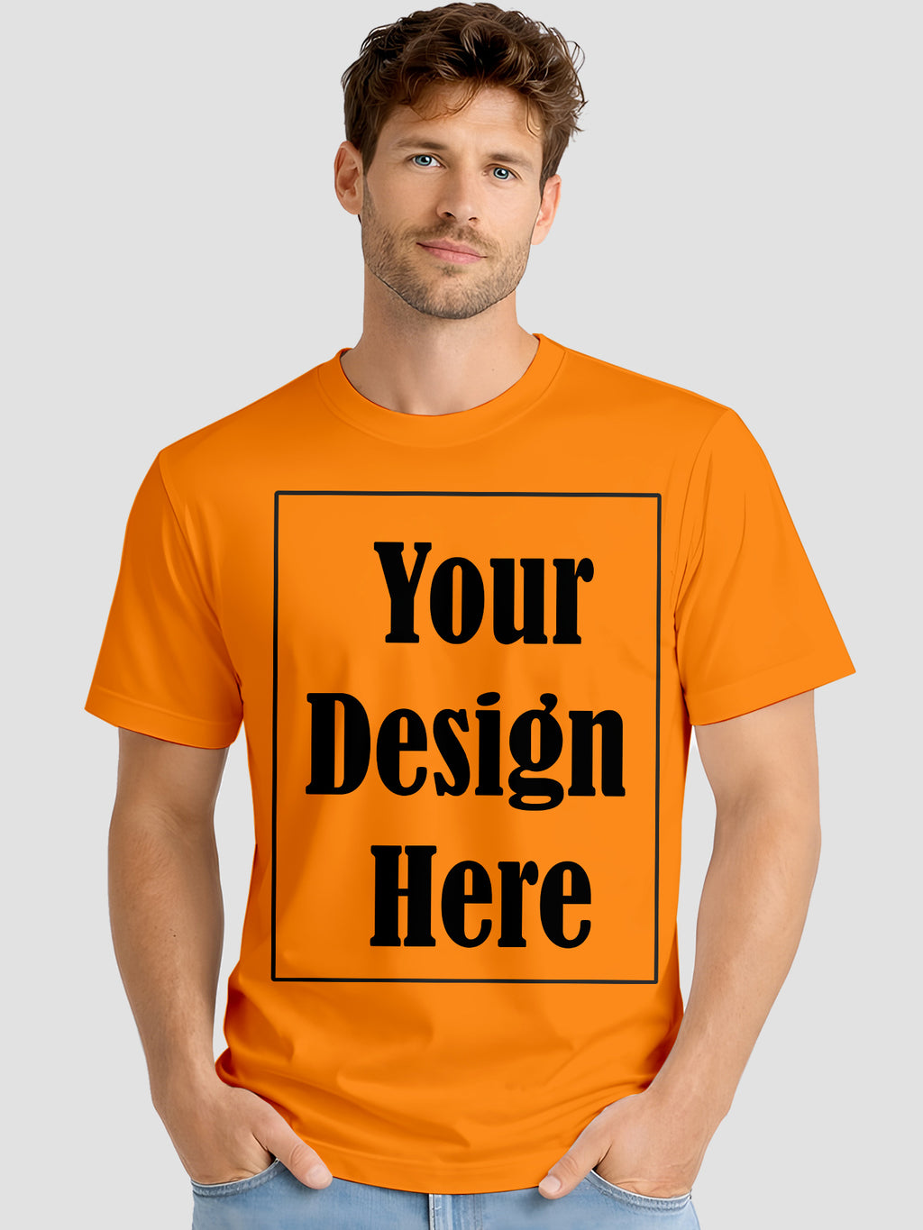 Men Custom Printed T Shirt Front & Back Print Personalized Design