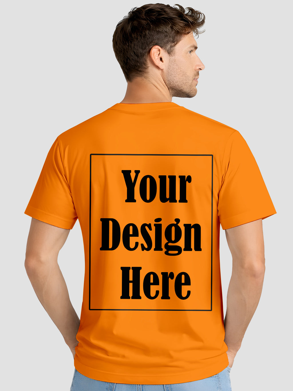 Men Custom Printed T Shirt Front & Back Print Personalized Design