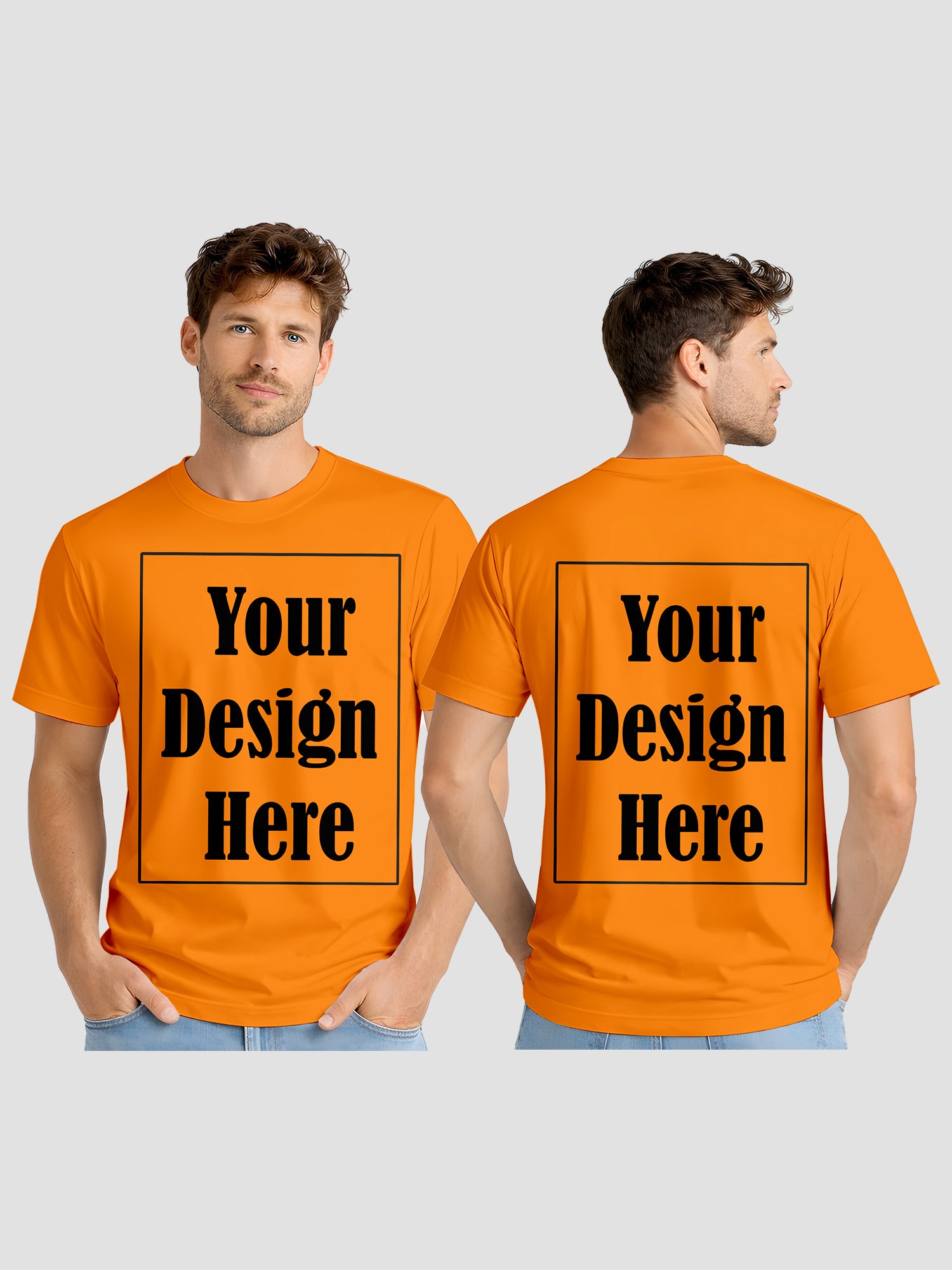 Men Custom Printed T Shirt Front & Back Print Personalized Design