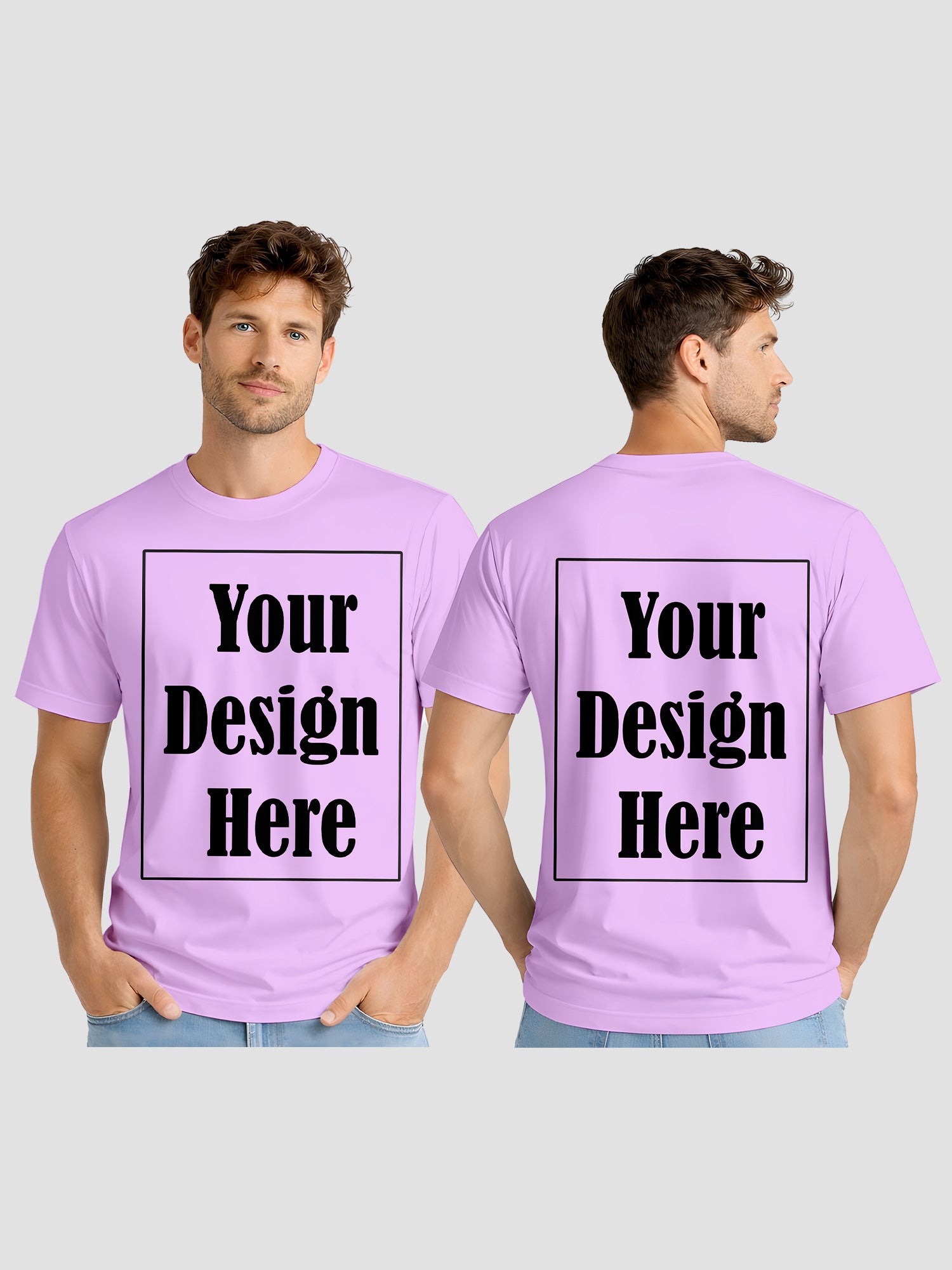 Men Custom Printed T Shirt Front & Back Print Personalized Design