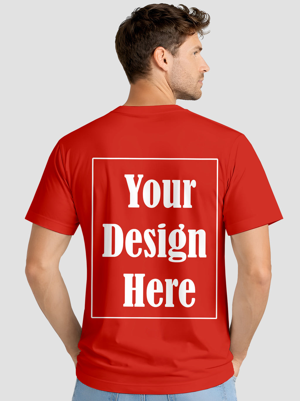 Men Custom Printed T Shirt Front & Back Print Personalized Design