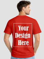 Men Custom Printed T Shirt Front & Back Print Personalized Design