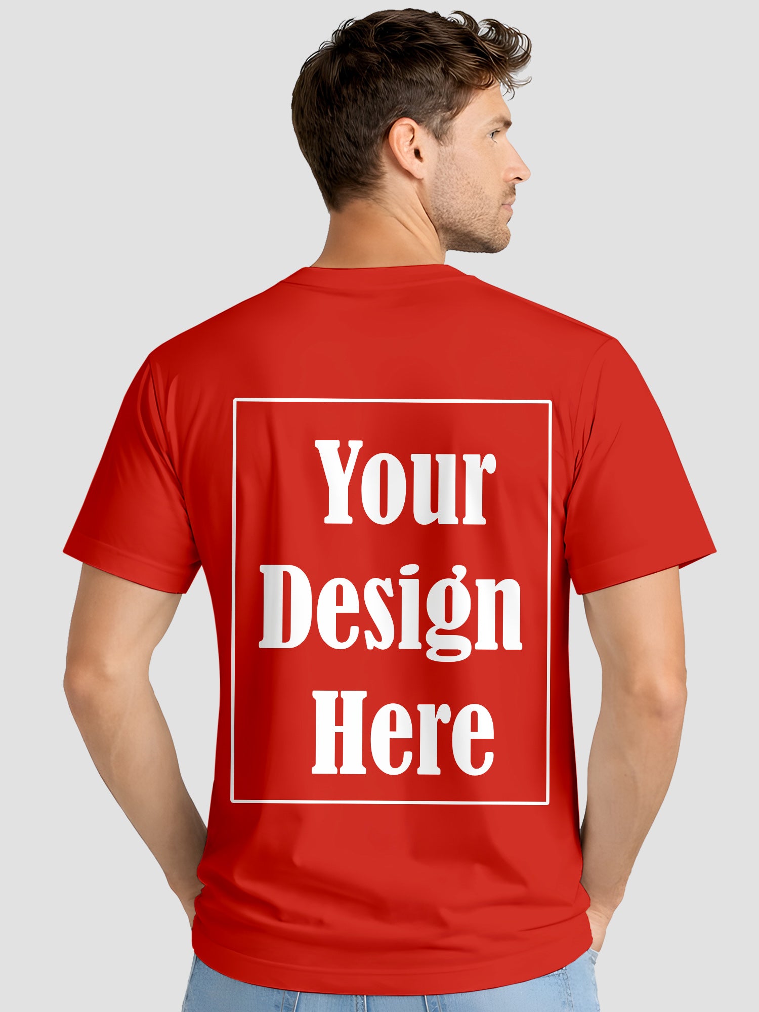 Men Custom Printed T Shirt Front & Back Print Personalized Design