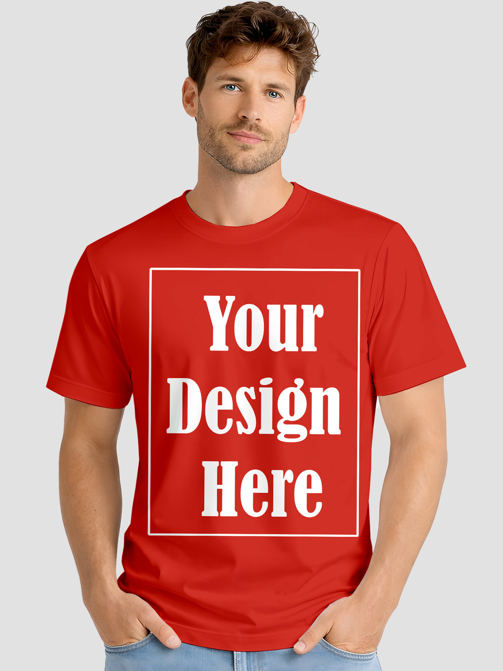 Men Custom Printed T Shirt Front & Back Print Personalized Design