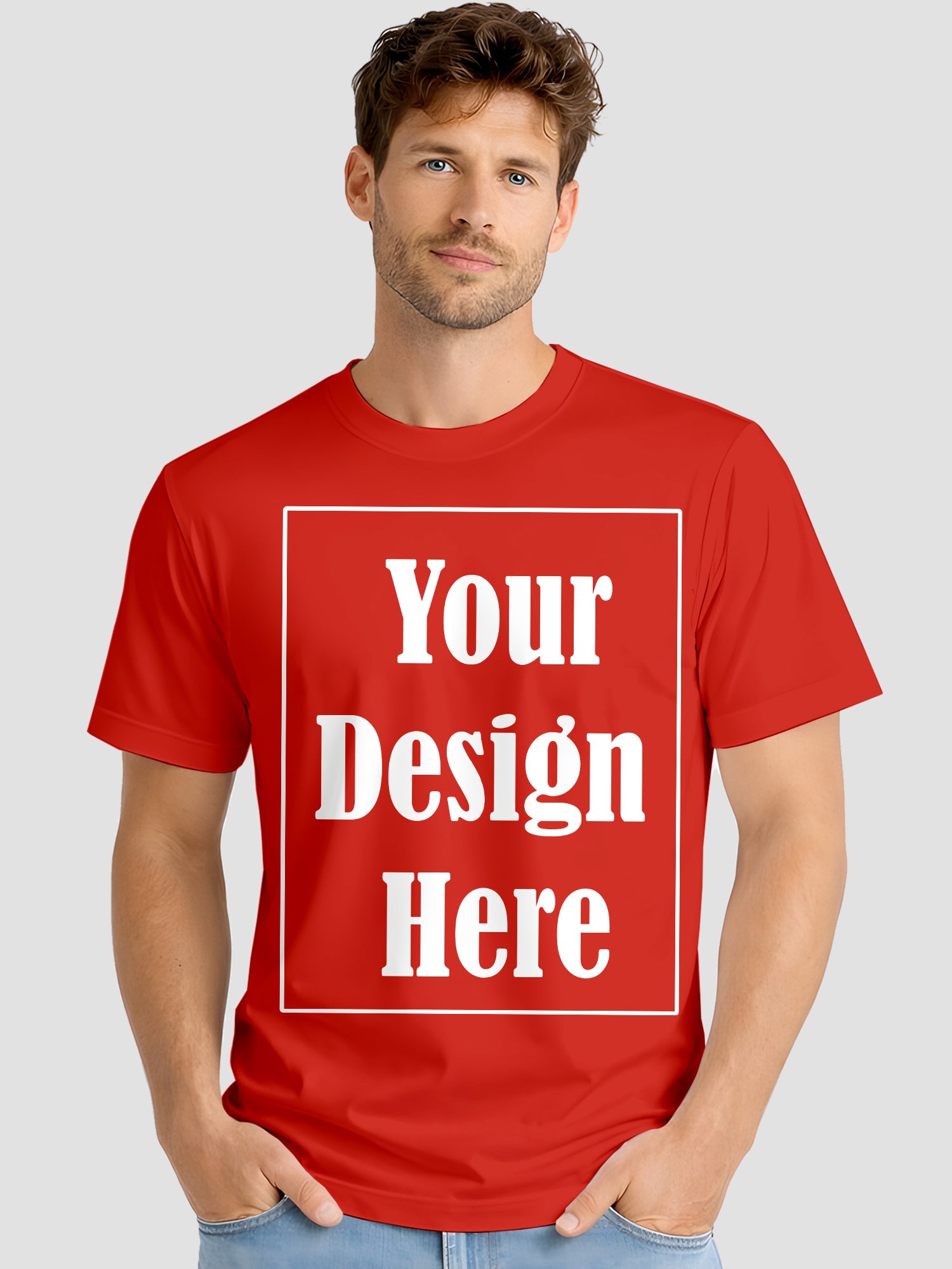 Men Custom Printed T Shirt Front & Back Print Personalized Design