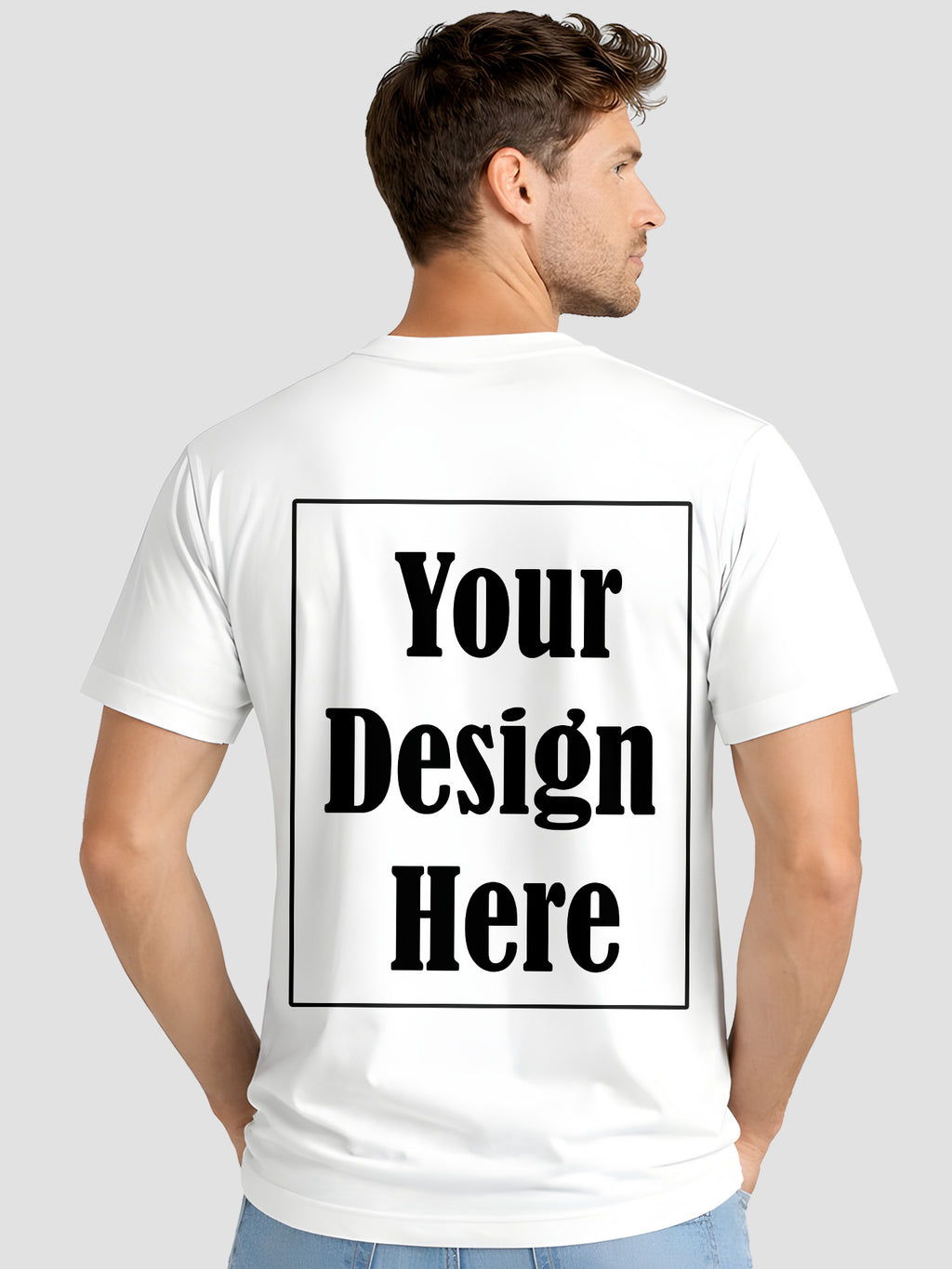 Men Custom Printed T Shirt Front & Back Print Personalized Design