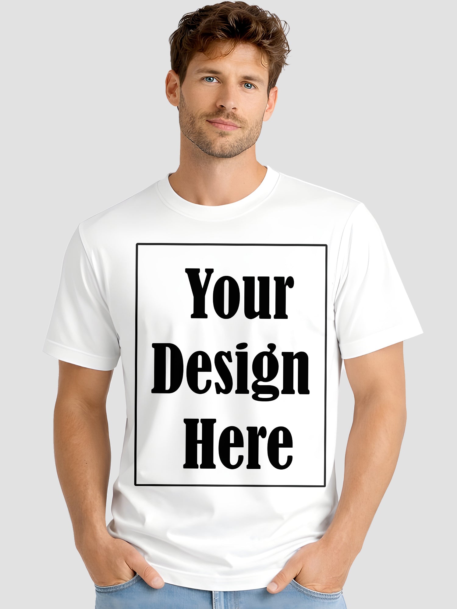 Men Custom Printed T Shirt Front & Back Print Personalized Design