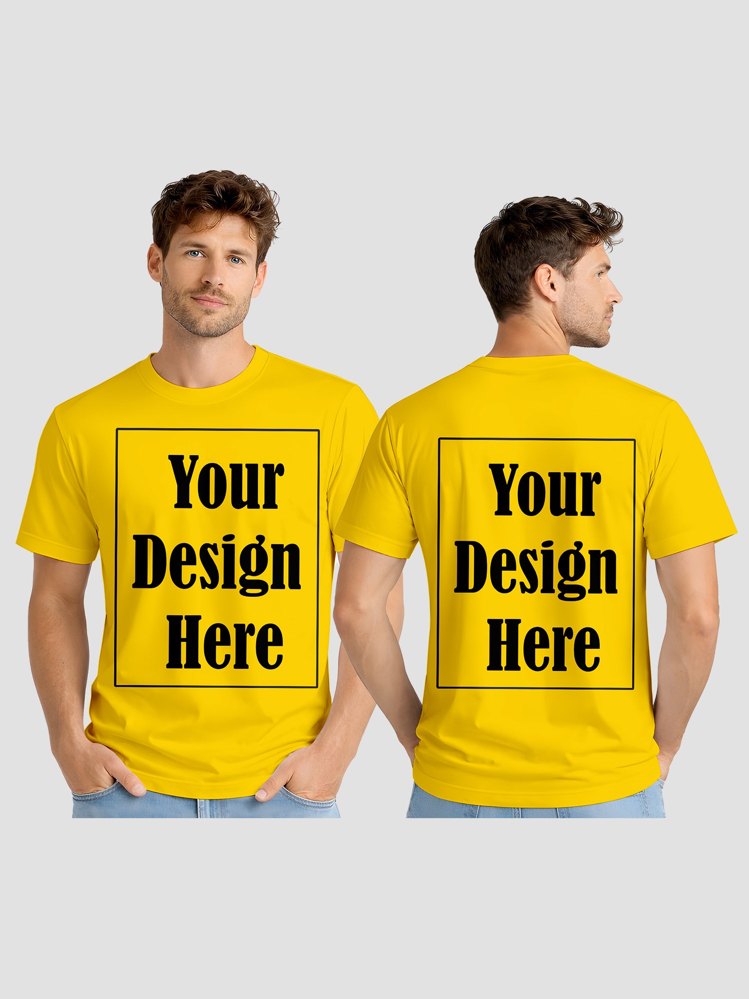 Men Custom Printed T Shirt Front & Back Print Personalized Design
