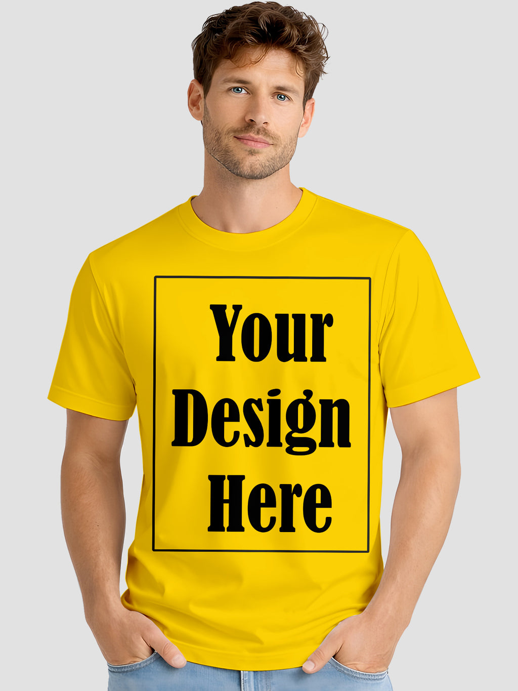 Men Custom Printed T Shirt Front & Back Print Personalized Design