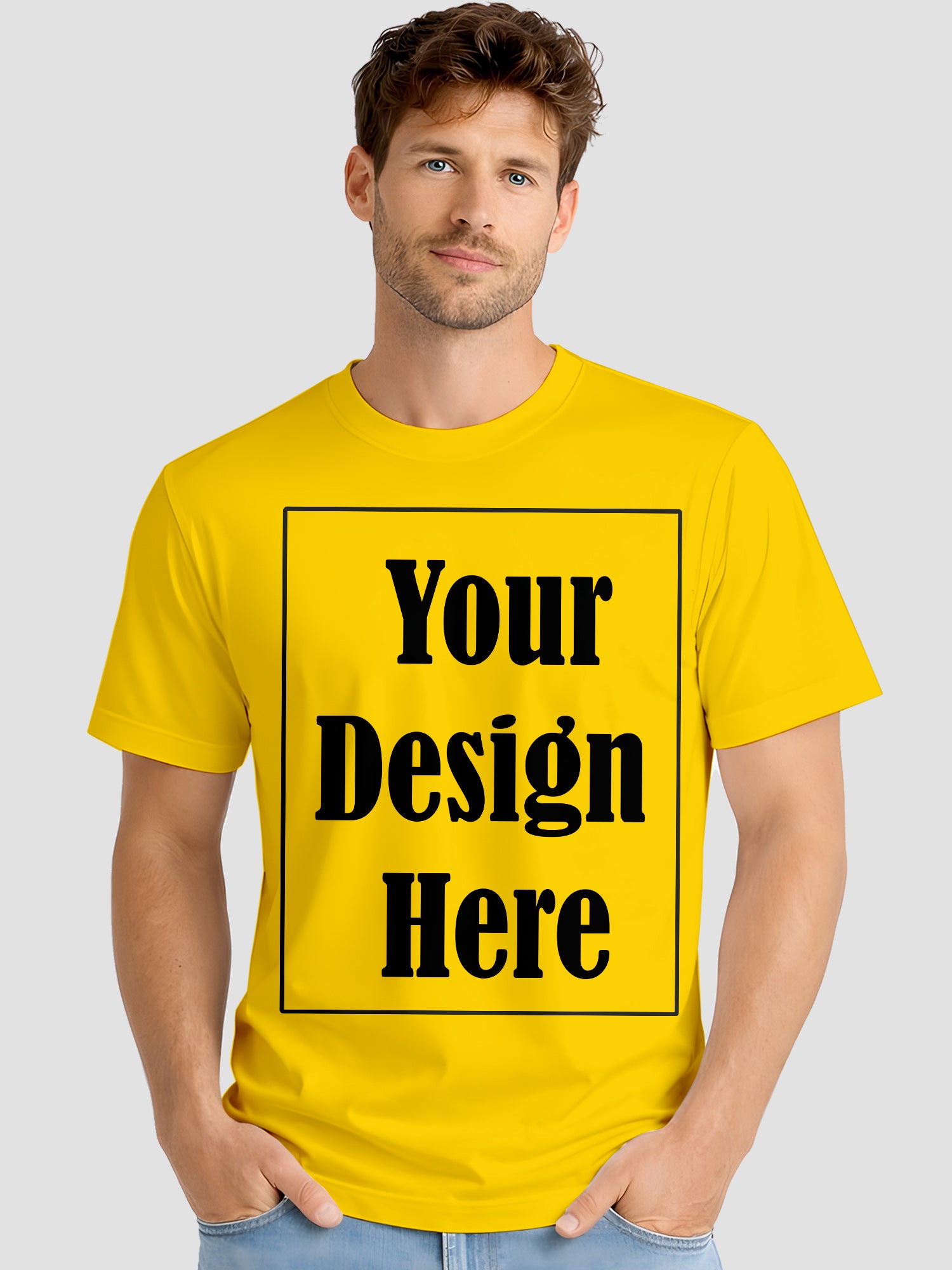 Men Custom Printed T Shirt Front & Back Print Personalized Design