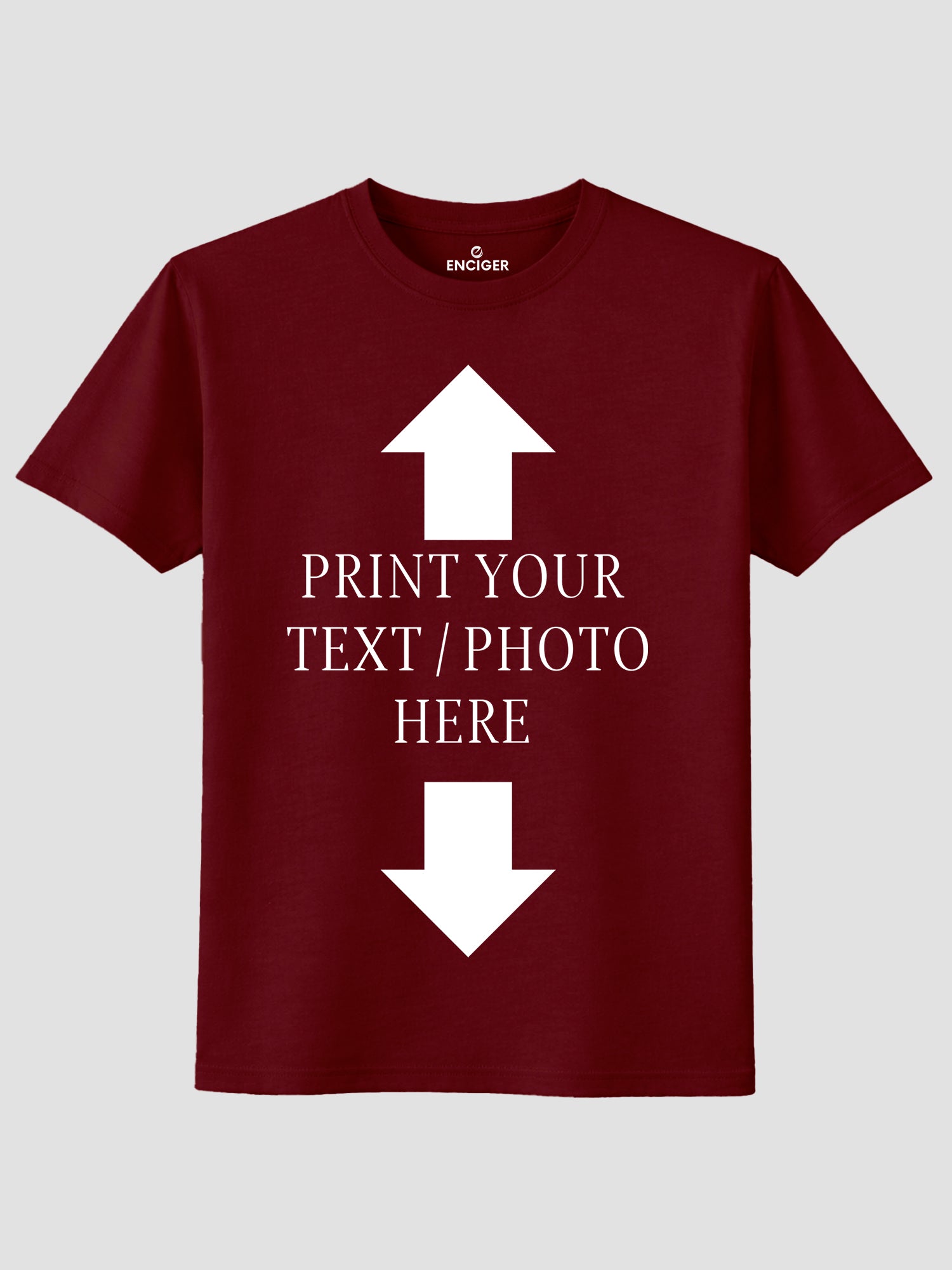 Men Custom Printed T Shirt Personalized Text & Photo Print