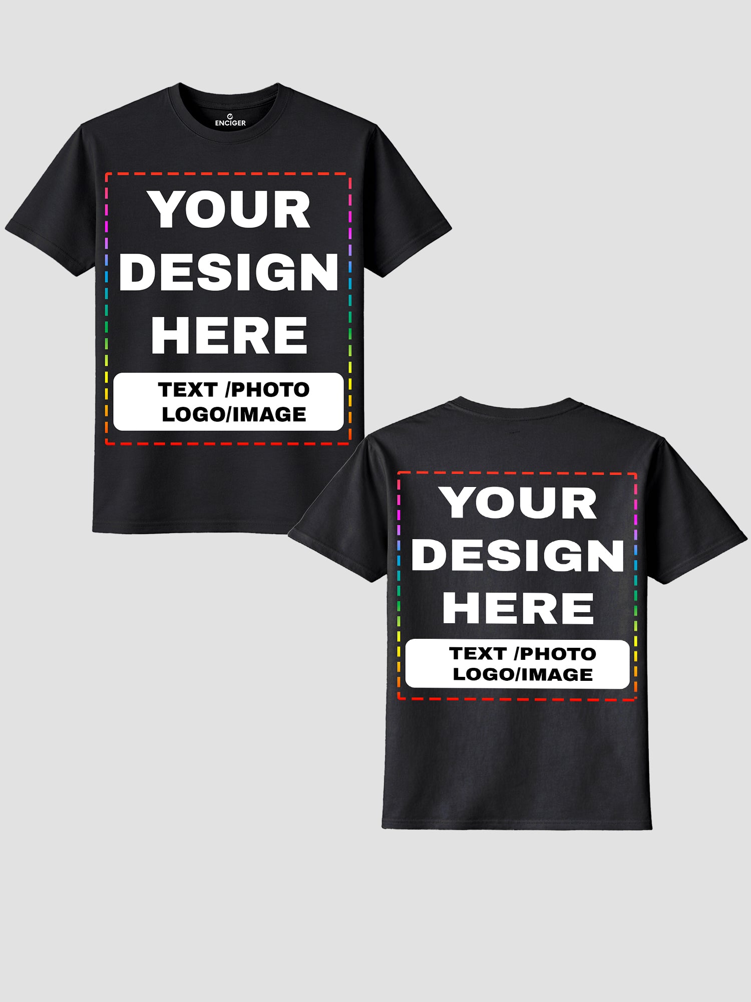 Men Custom Printed T Shirt Personalized Text Photo Logo Image