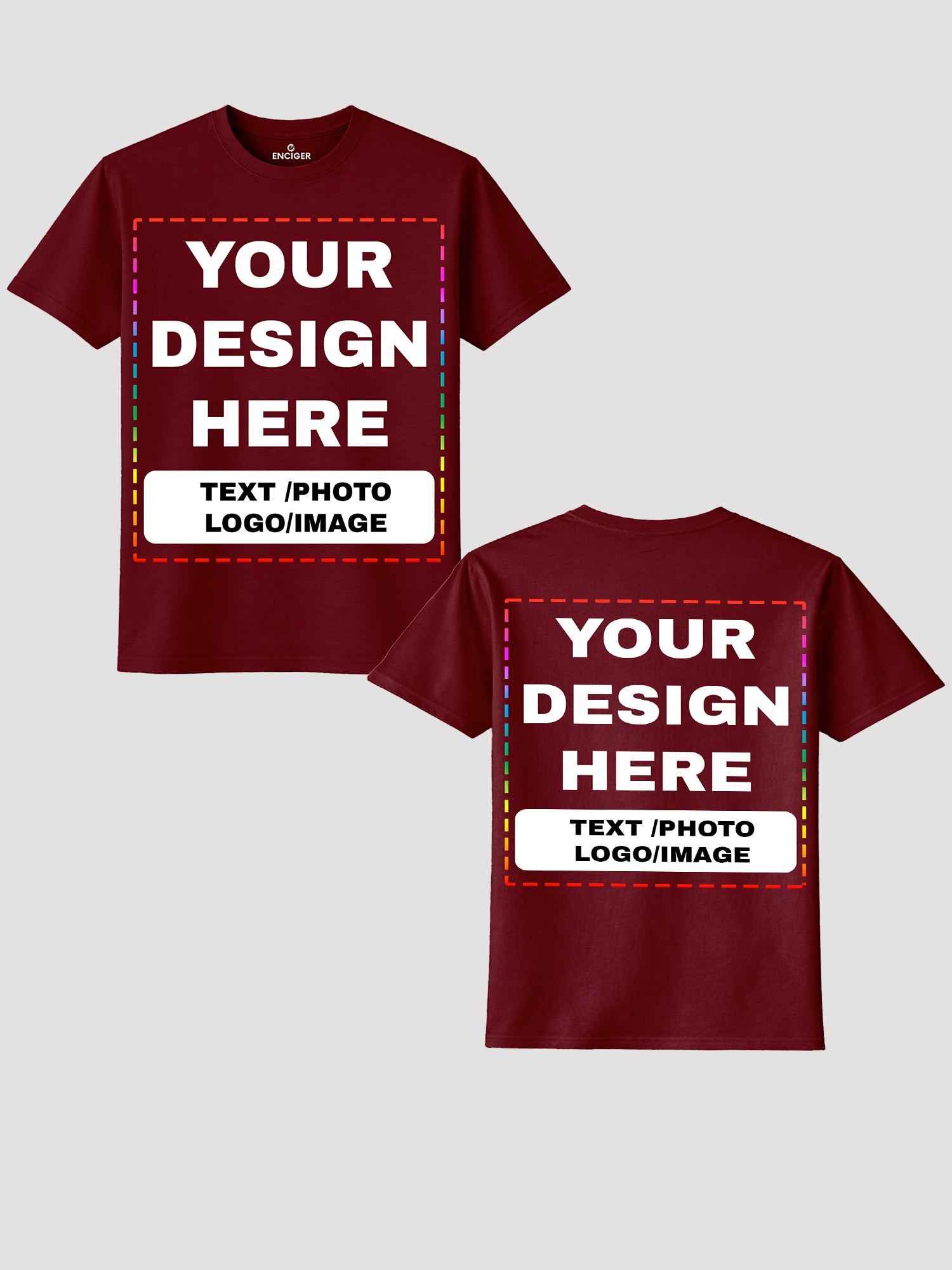 Men Custom Printed T Shirt Personalized Text Photo Logo Image