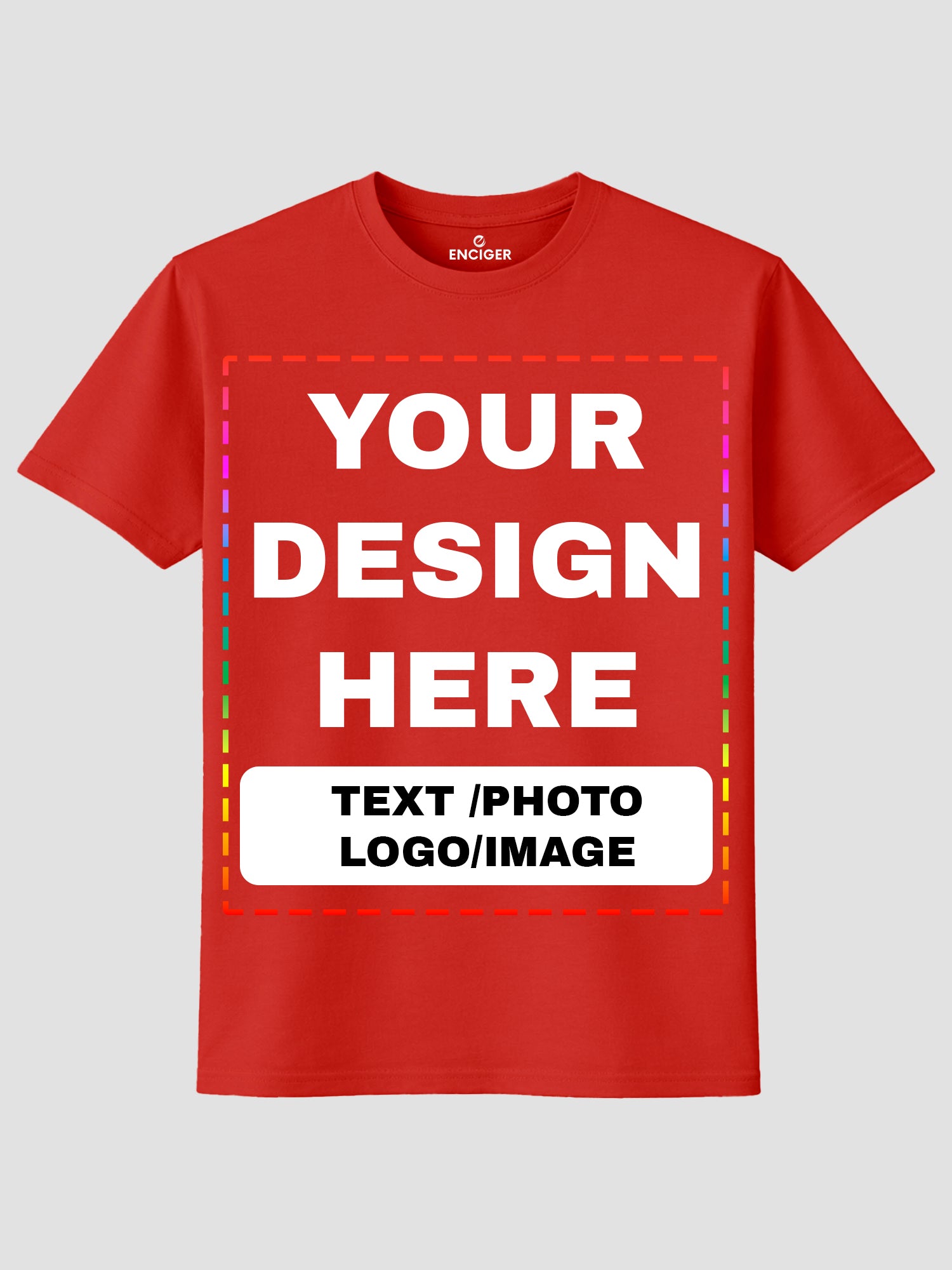 Men Custom Printed T Shirt Personalized Text Photo Logo Image
