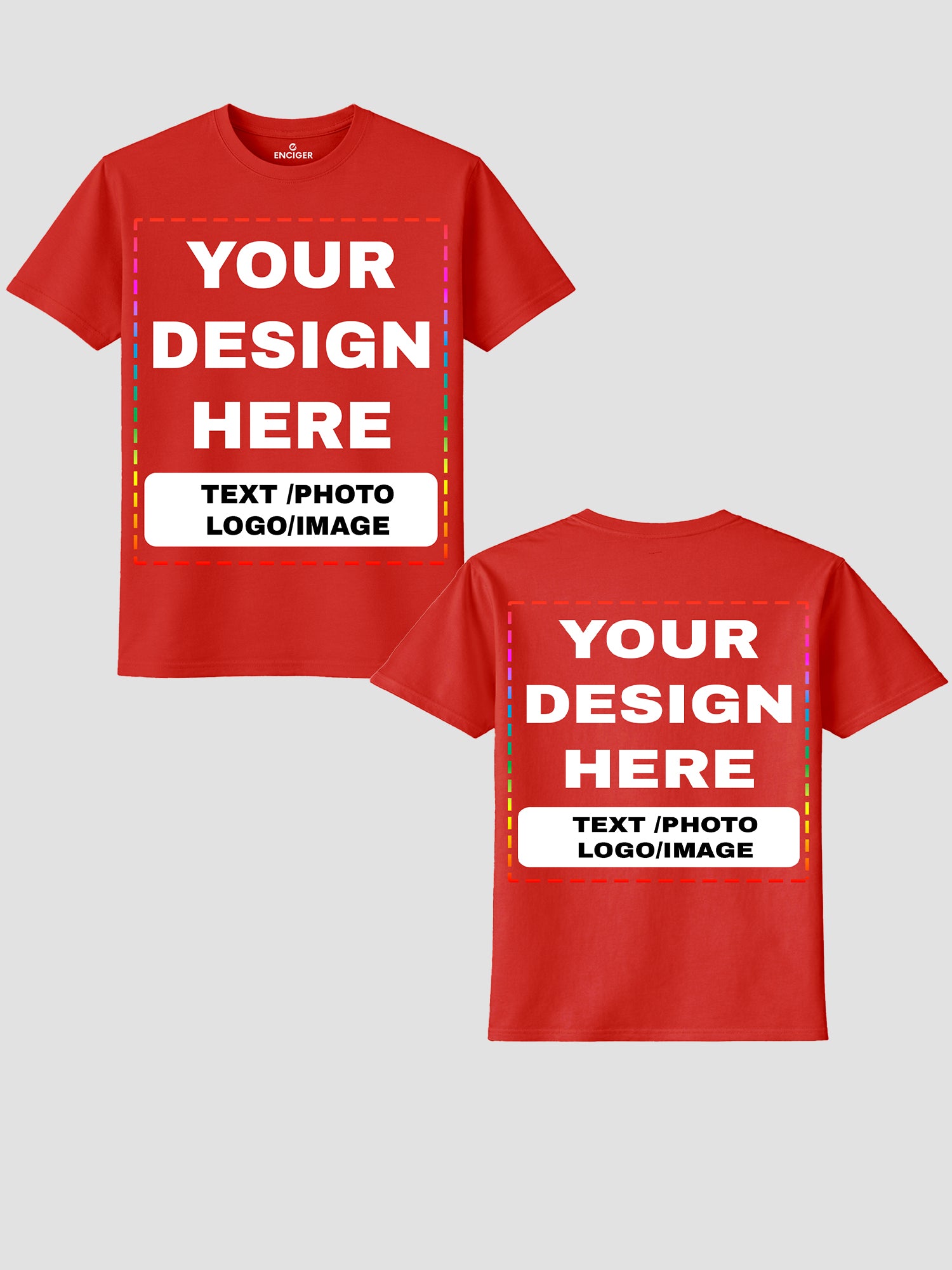 Men Custom Printed T Shirt Personalized Text Photo Logo Image