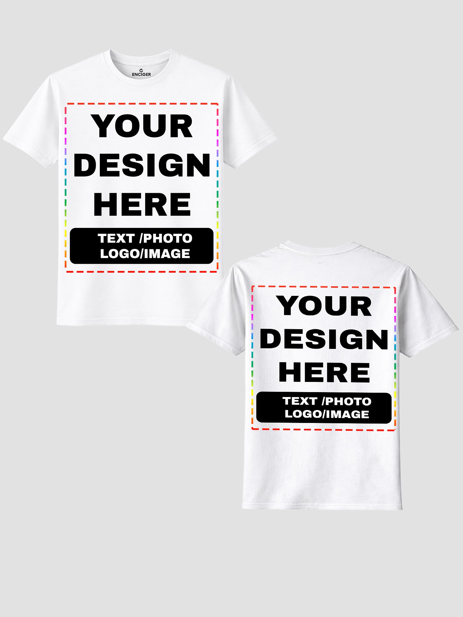 Men Custom Printed T Shirt Personalized Text Photo Logo Image