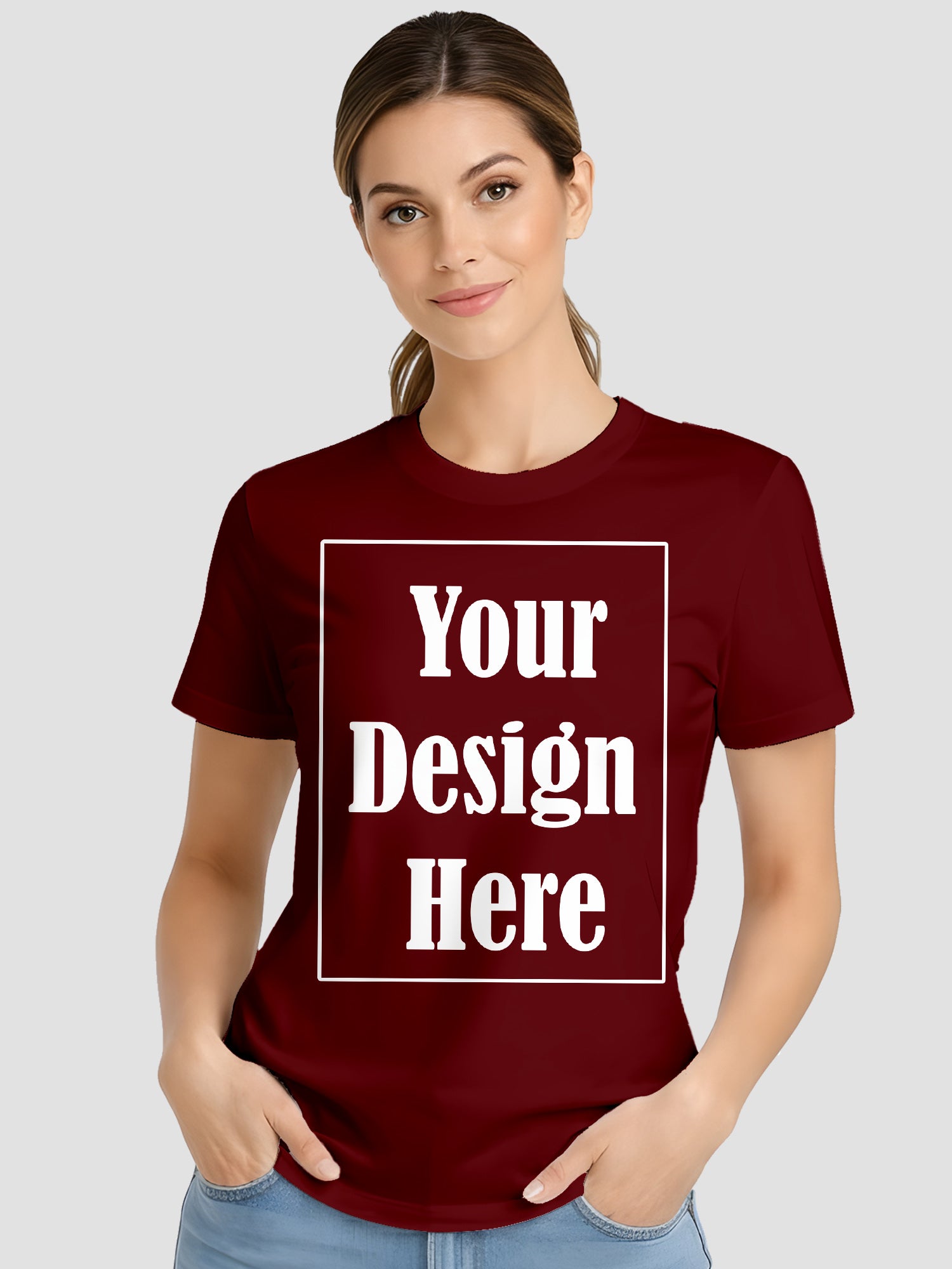 Women Custom Printed T Shirt Personalized Design