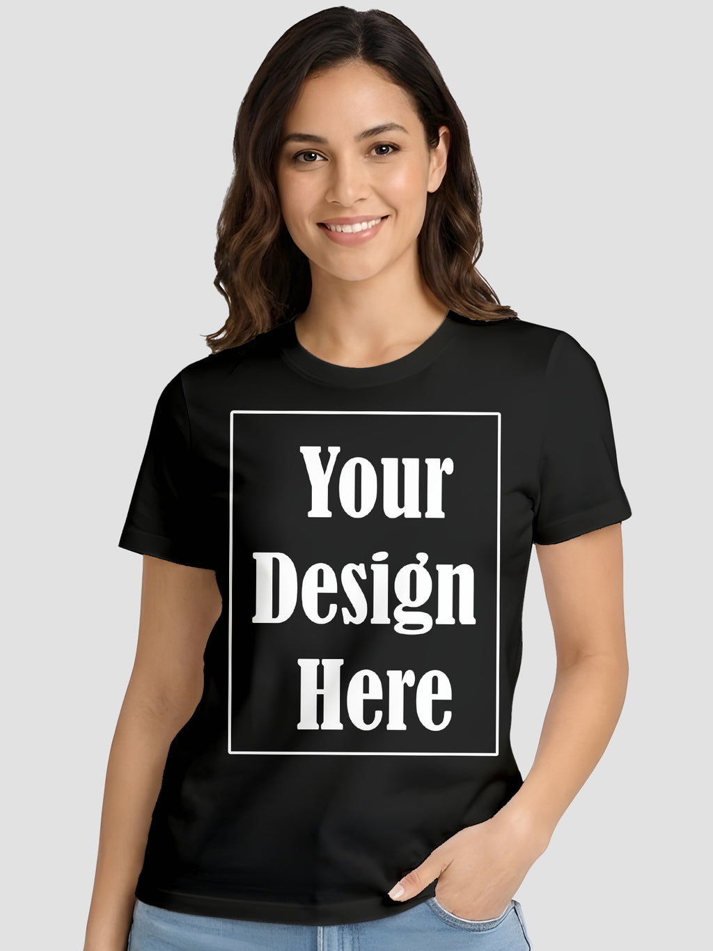 Women Custom Printed T Shirt Front & Back Design
