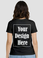 Women Custom Printed T Shirt Front & Back Design