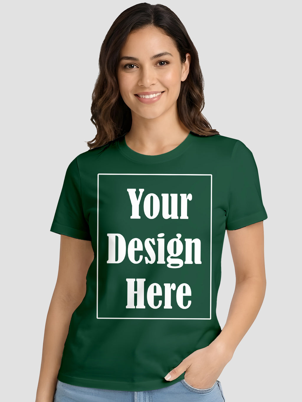 Women Custom Printed T Shirt Front & Back Design