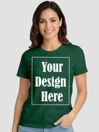 Women Custom Printed T Shirt Front & Back Design