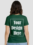 Women Custom Printed T Shirt Front & Back Design