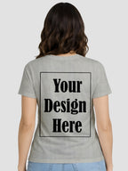 Women Custom Printed T Shirt Front & Back Design