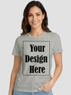 Women Custom Printed T Shirt Front & Back Design