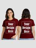Women Custom Printed T Shirt Front & Back Design