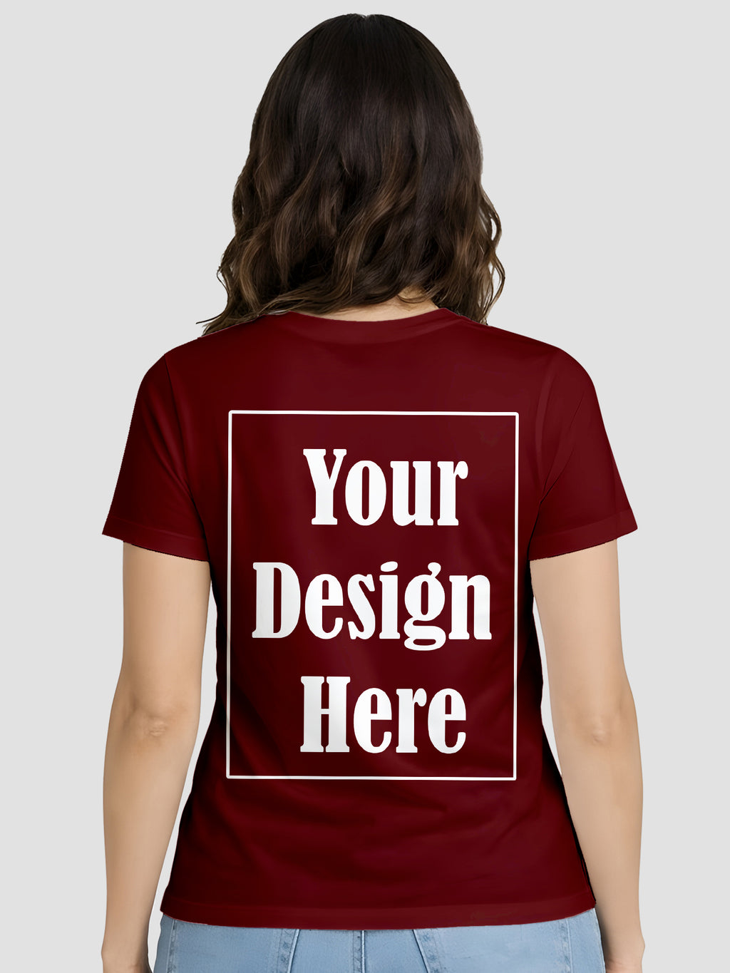 Women Custom Printed T Shirt Front & Back Design