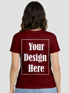 Women Custom Printed T Shirt Front & Back Design