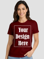 Women Custom Printed T Shirt Front & Back Design