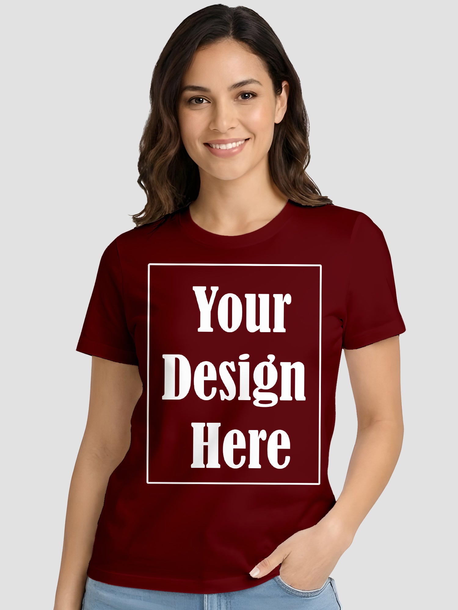 Women Custom Printed T Shirt Front & Back Design