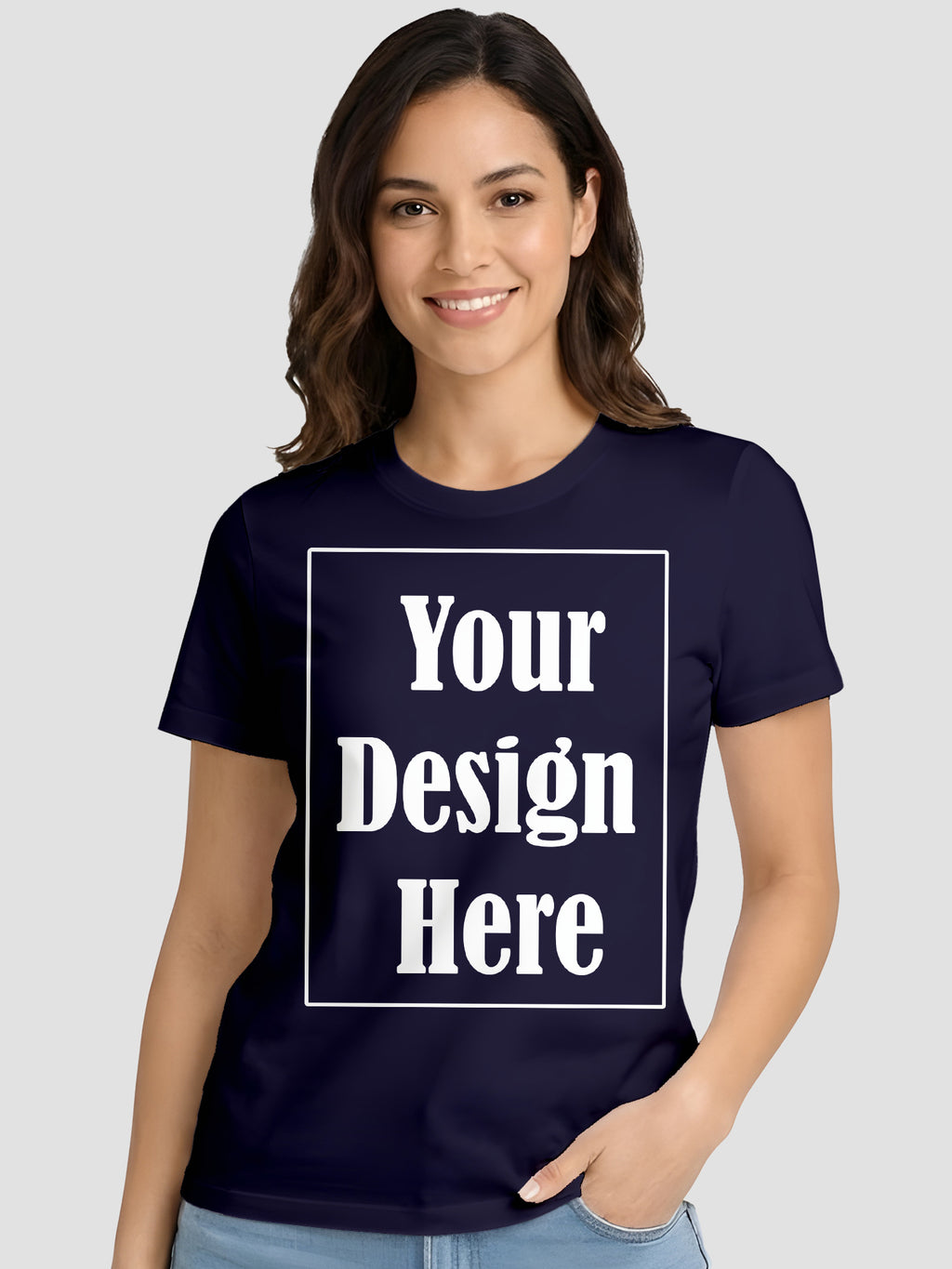 Women Custom Printed T Shirt Front & Back Design
