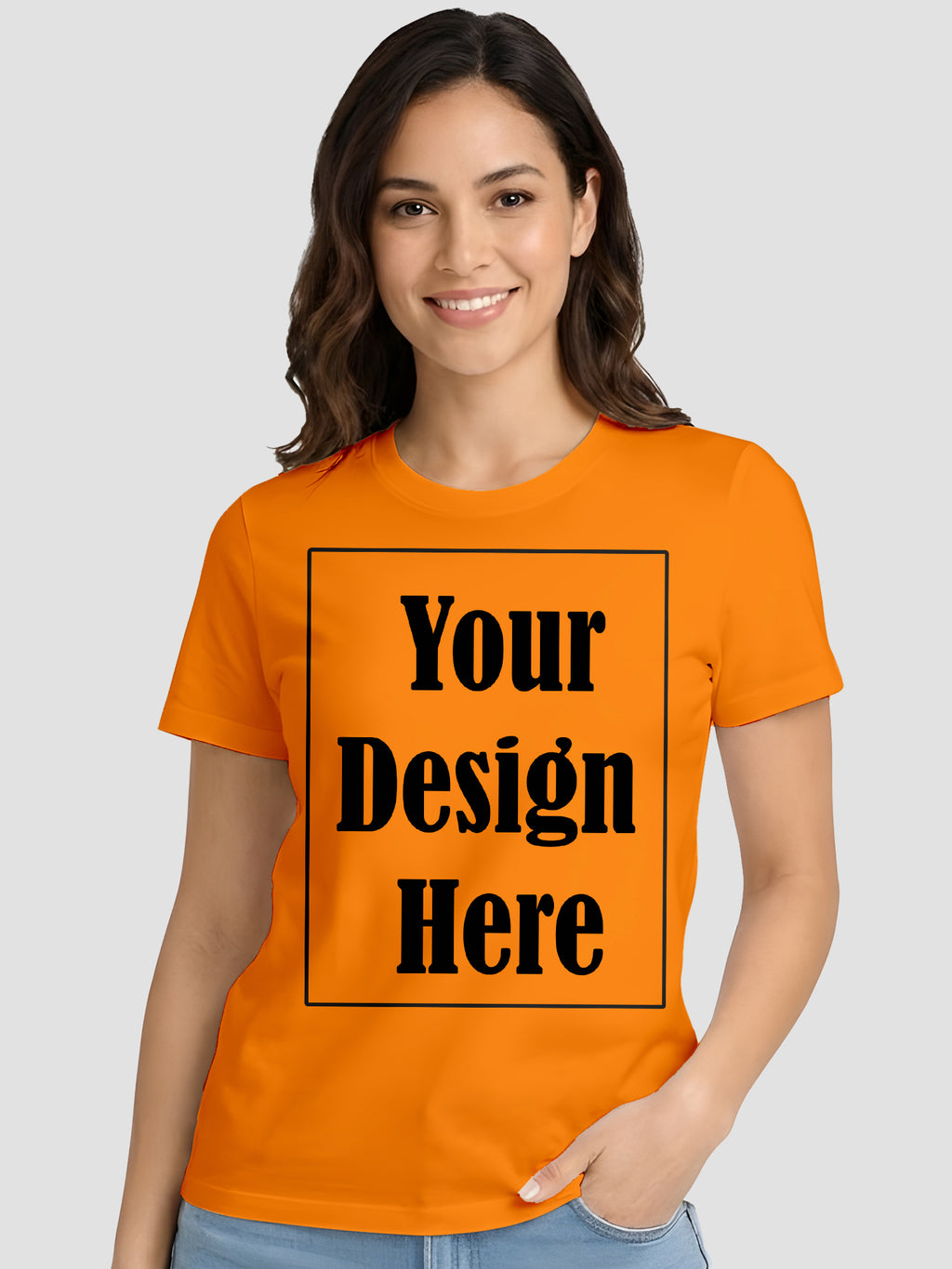 Women Custom Printed T Shirt Front & Back Design