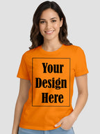 Women Custom Printed T Shirt Front & Back Design