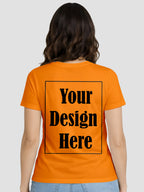 Women Custom Printed T Shirt Front & Back Design