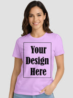 Women Custom Printed T Shirt Front & Back Design
