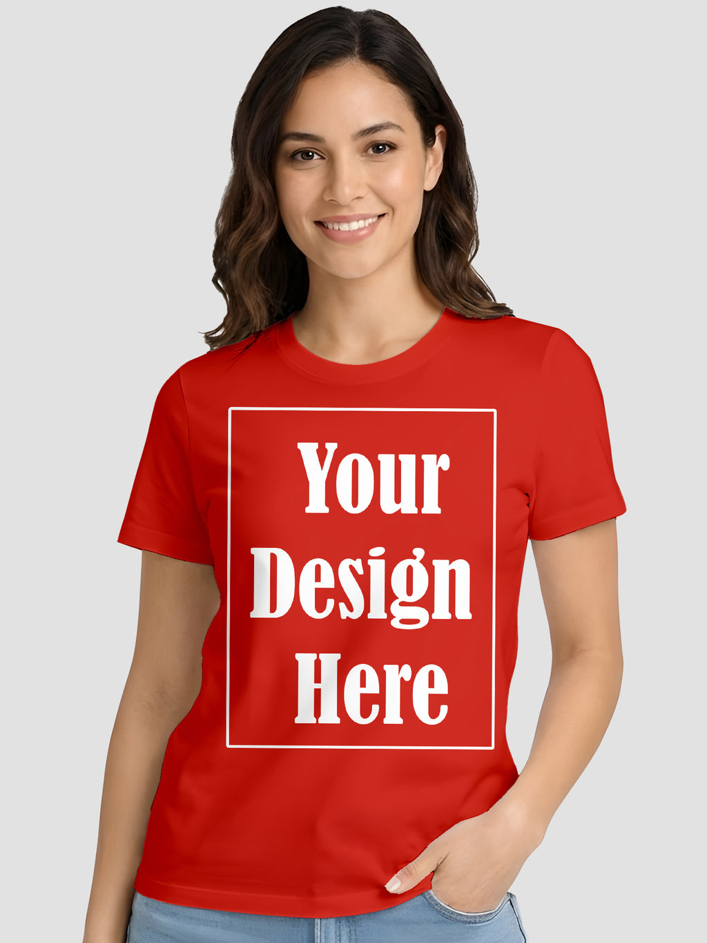 Women Custom Printed T Shirt Front & Back Design