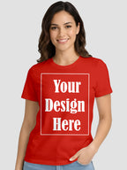 Women Custom Printed T Shirt Front & Back Design