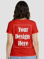 Women Custom Printed T Shirt Front & Back Design